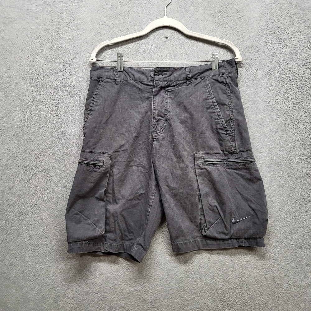 Nike Men Shorts M Gray 6th Man Cargo Logo Swoosh Outdoor